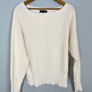 Ann Taylor Cream Ivory Knit Sweater Size Large